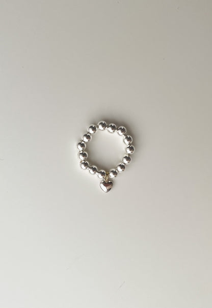 Tiny Heart Ring Silver