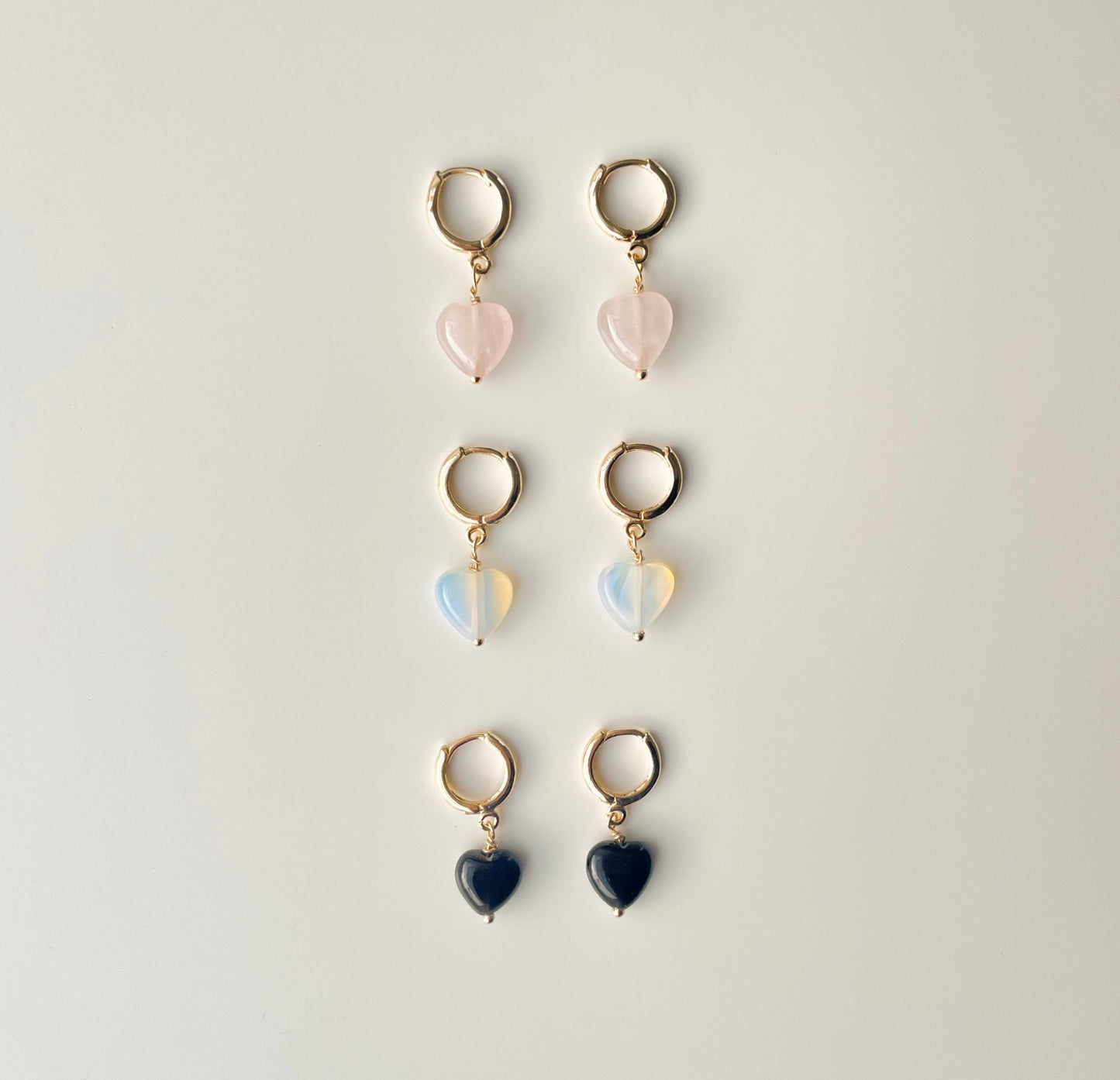 Milky Heart Hoops