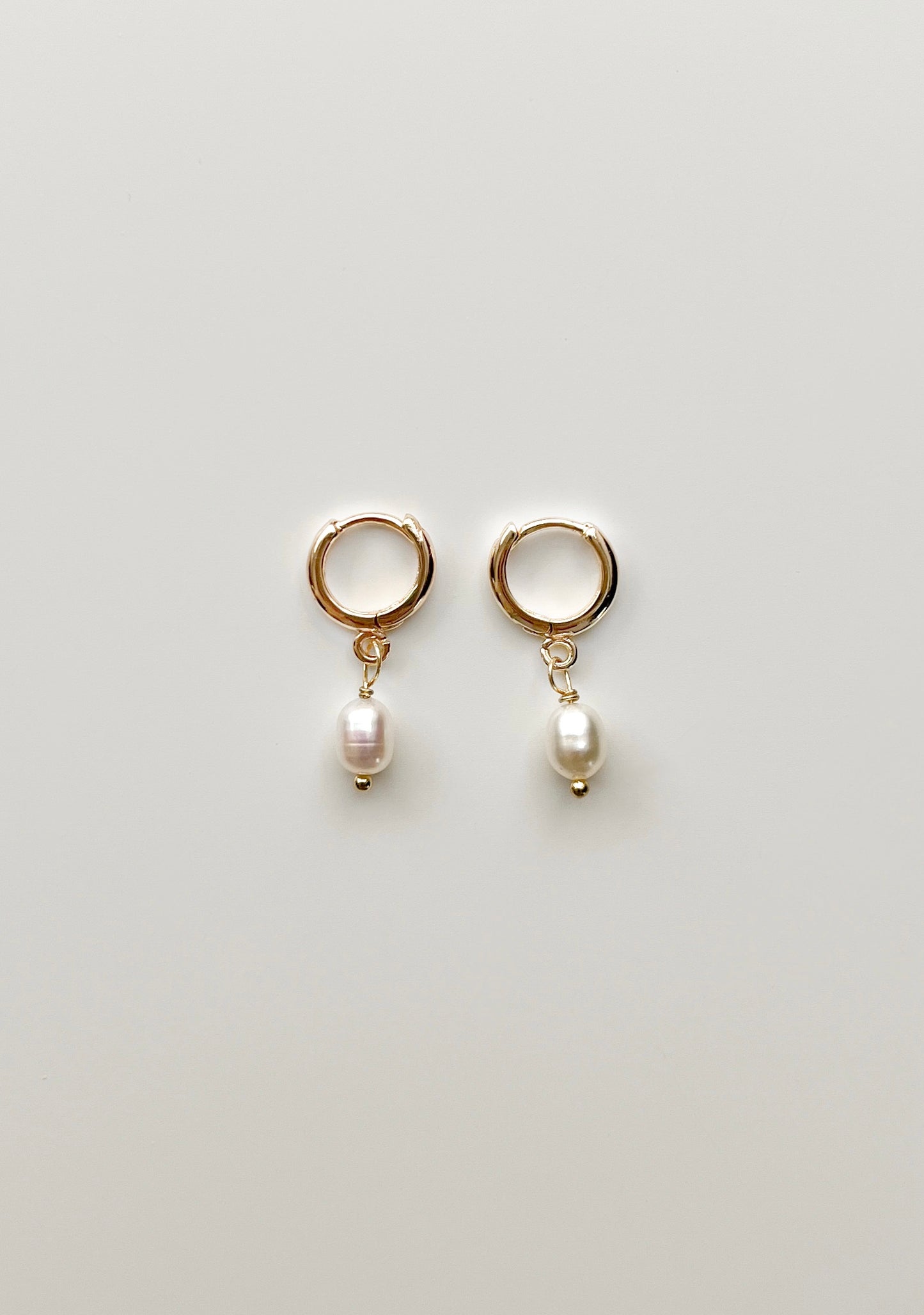 Mini Pearl Hoops