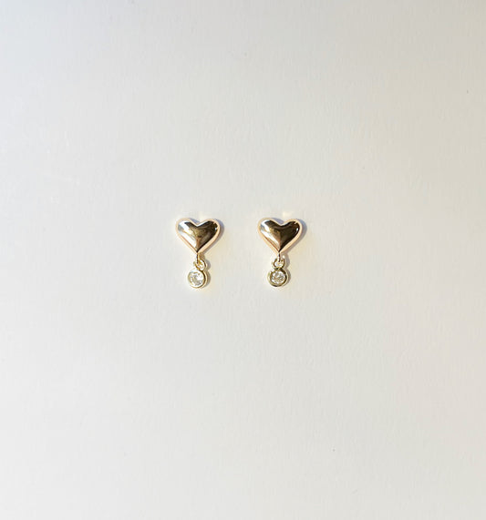 Sparkly Heart Studs