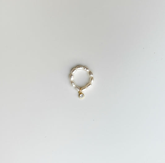 Sparkly Pearl Ring